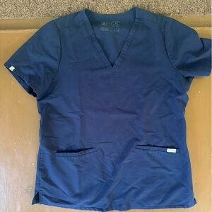 FIGS Casma Three Pocket Scrub Navy Top - Women’s Large